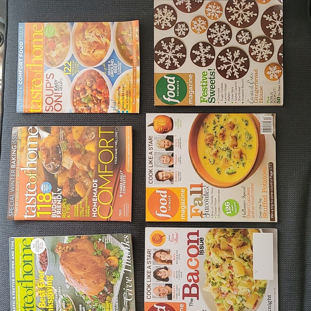 6 cook book magazines